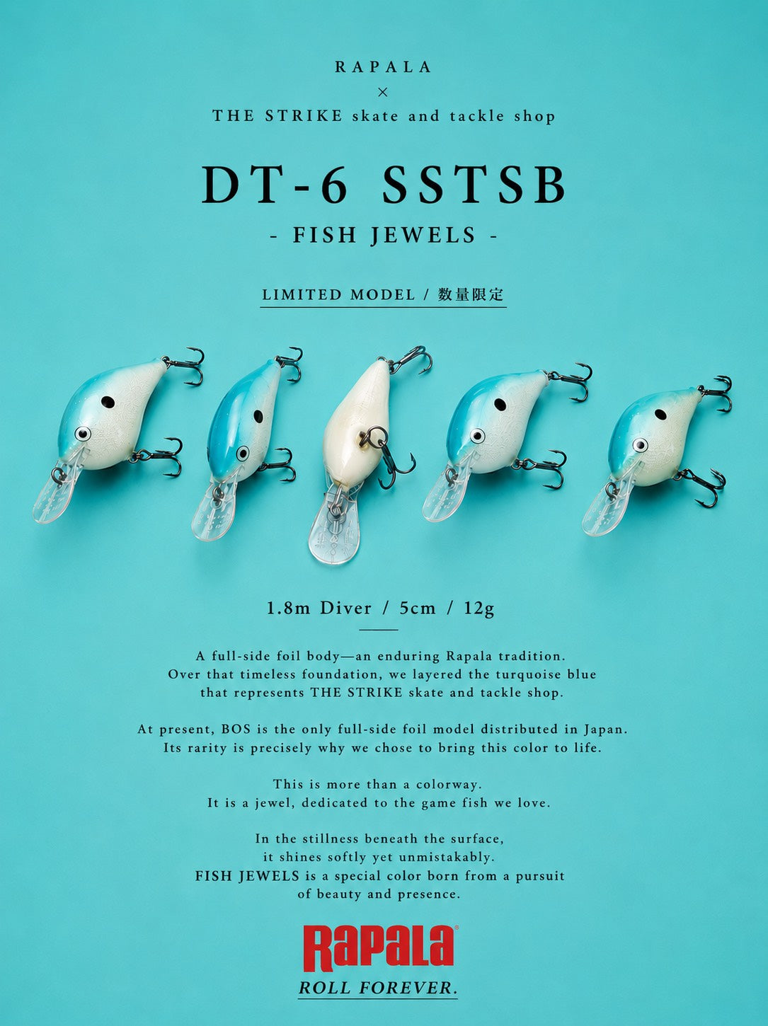 Rapala x The Strike DT-6 SSTSB "FISH JEWELS"